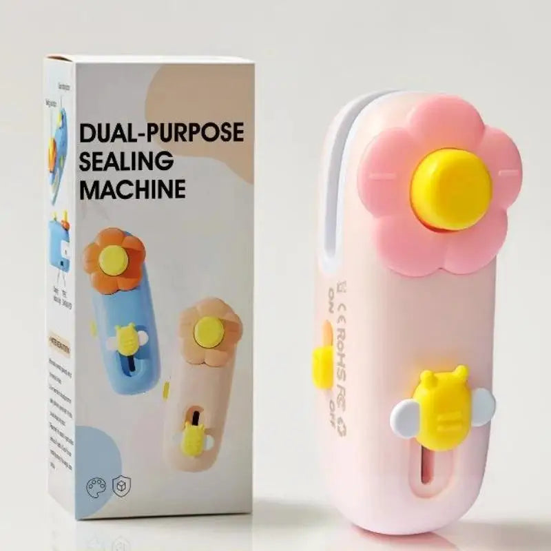 Portable Mini Bag Heat Sealer – Flower & Bee Design