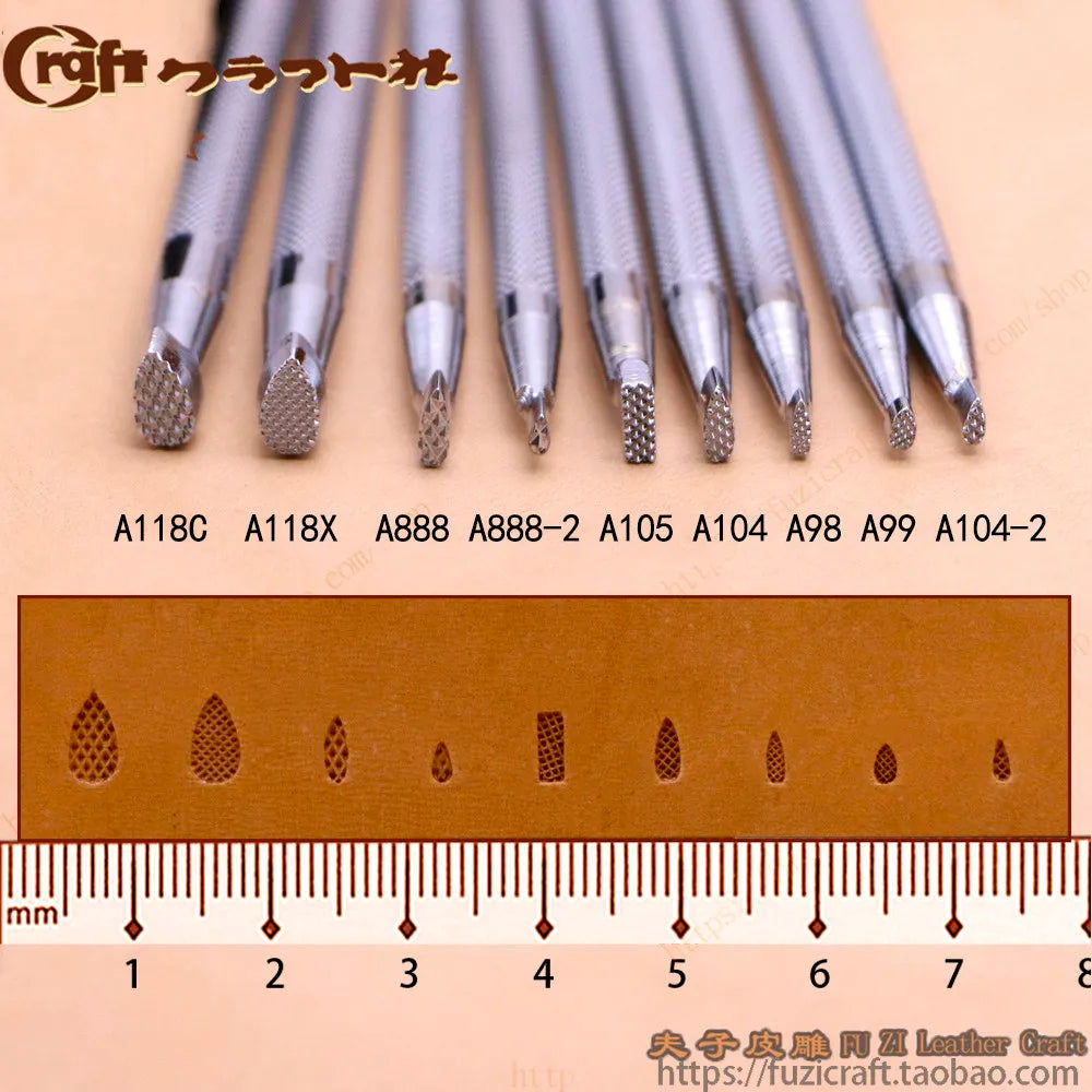 VIBE Leather Carving Stamp Set – Fine & Thick Grain Tools