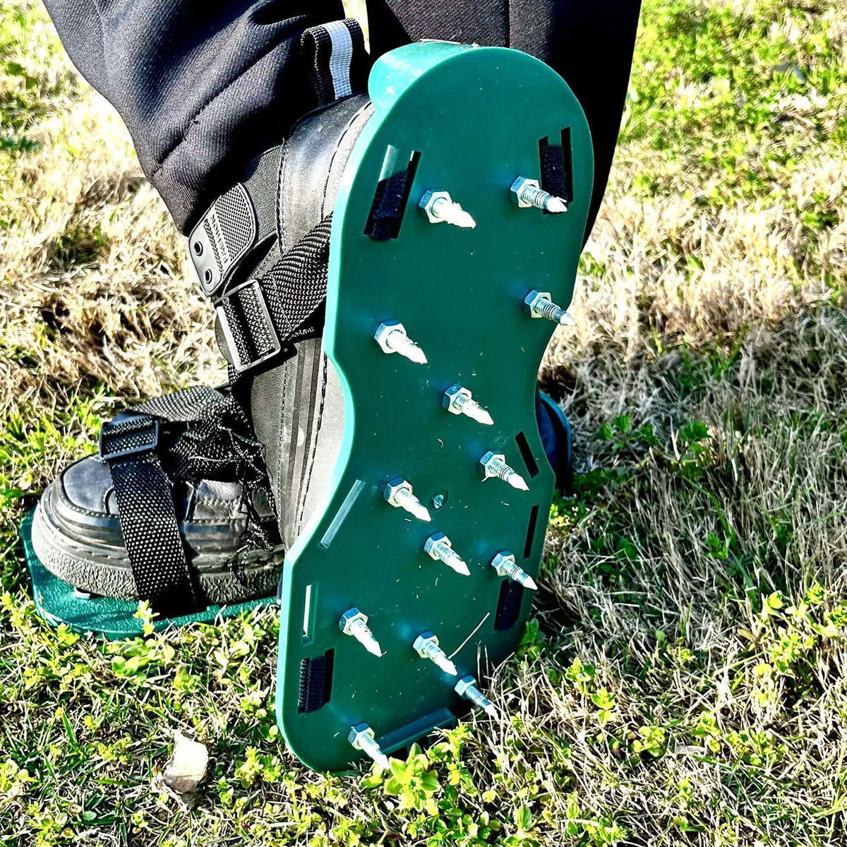 Lawn Aerator Shoes – Spiked Grass Aerator with Adjustable Strap