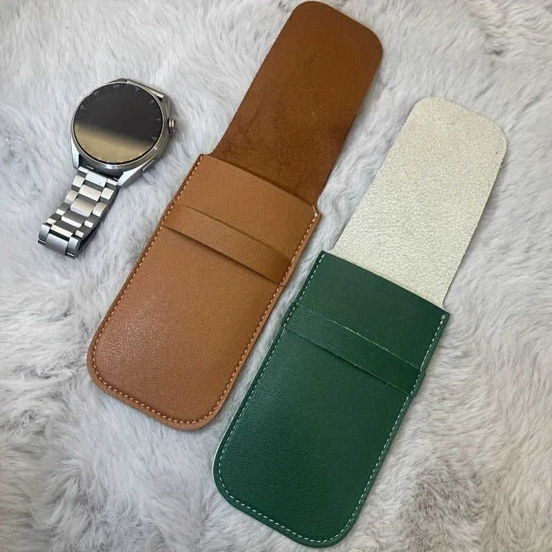 Leather Watch Storage Bag – Portable Protective Travel Case