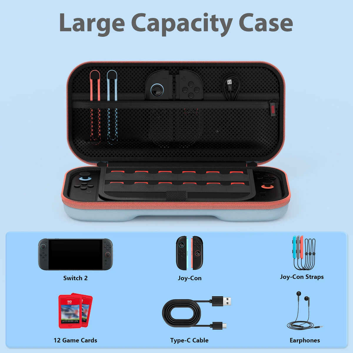 Hard Shell Carrying Case for Nintendo Switch 2 (2025) – EVA