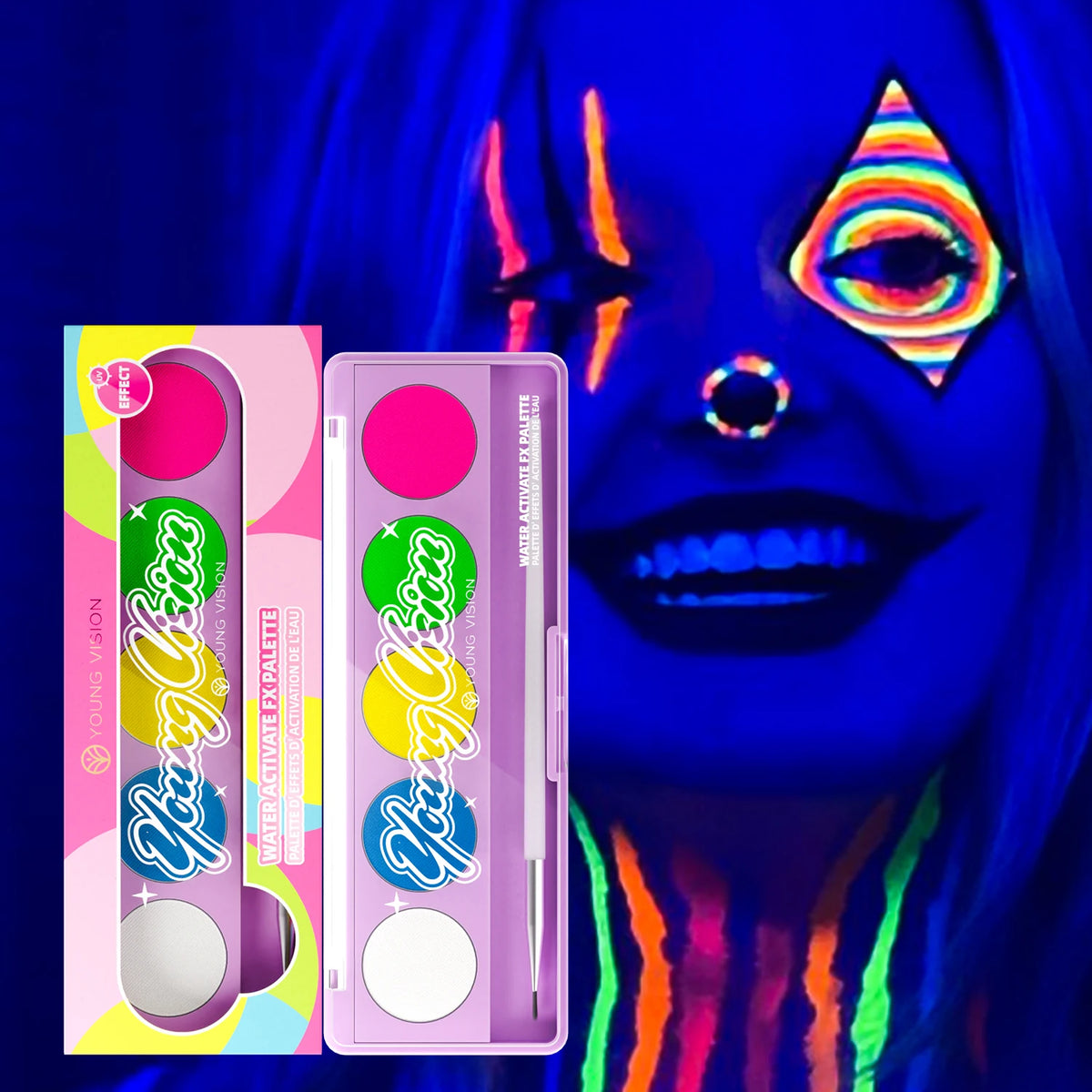 UV Neon Glow Face & Body Paint Set – 5 Fluorescent Colors