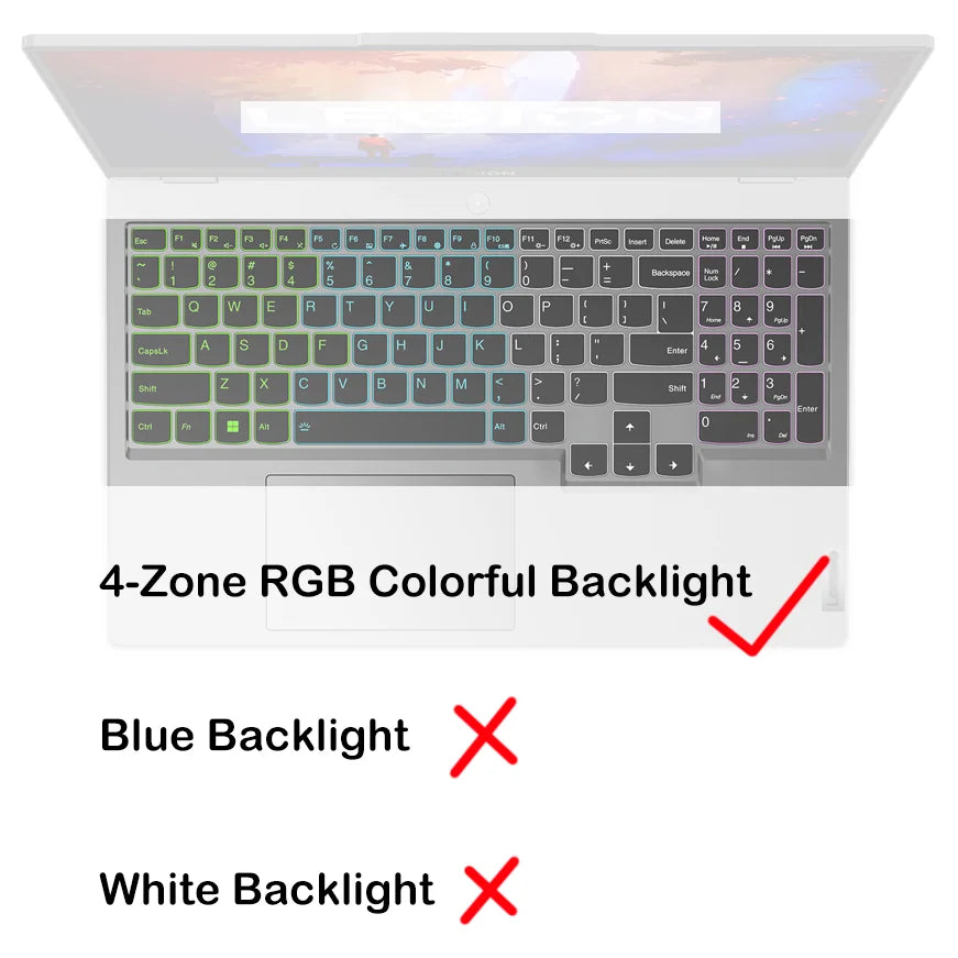 RGB Backlit Keyboard for Lenovo Legion 5 Pro 16IAH7 16ARH7