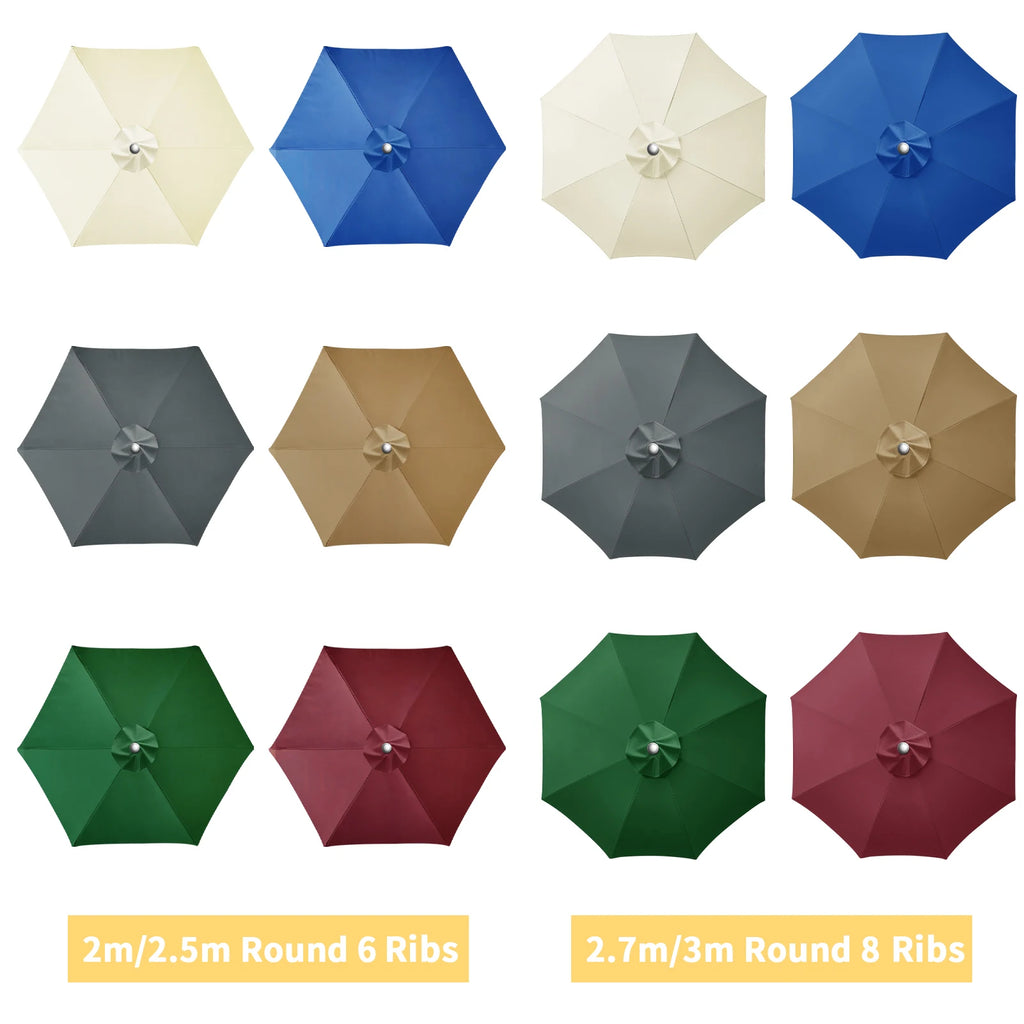 UV & Water Resistant Patio Umbrella Replacement Canopy Cover