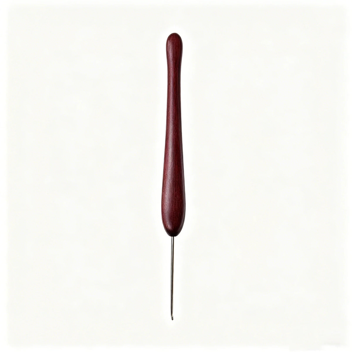 Red Sandalwood Crochet Hook – Polished Stainless Steel Needle