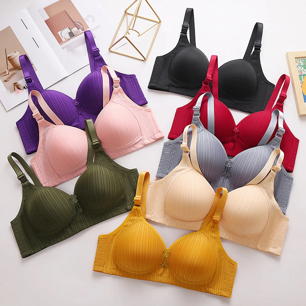 Women's Plus Size Wireless Padded Bra – Sizes 36–46 | VIBE