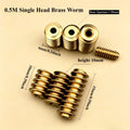 10pcs Brass Single-Head Worm Gear 0.5 Module 6–7mm OD