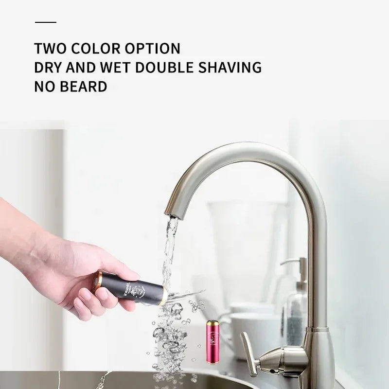 Kemei Mini Electric Shaver USB Rechargeable Wet Dry Travel Razor