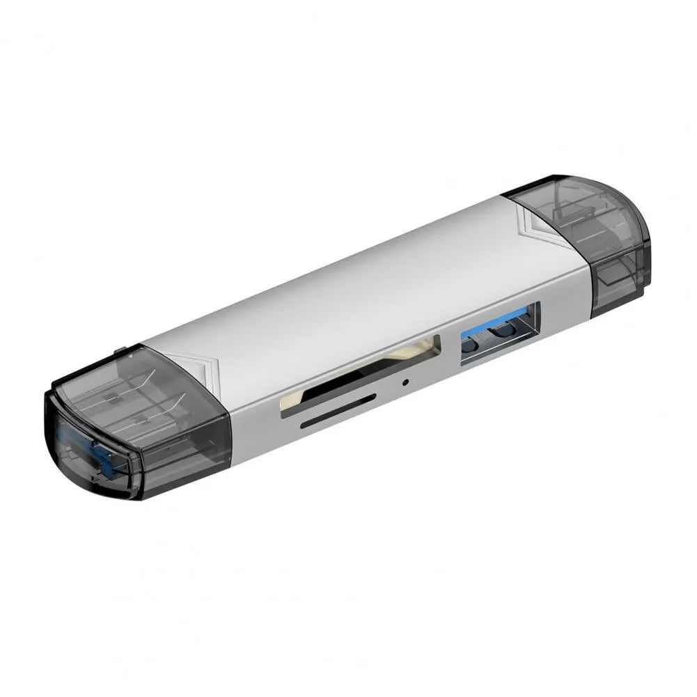 6-in-1 USB 3.0 Card Reader – Type-C, SD, TF, Micro USB