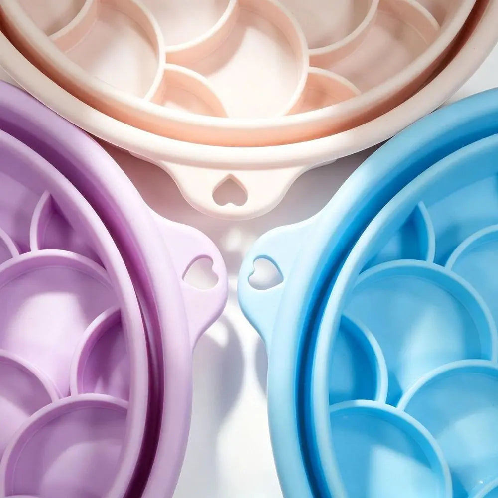 Foldable Silicone Face Ice Bath Bowl with Built-In Ice Tray