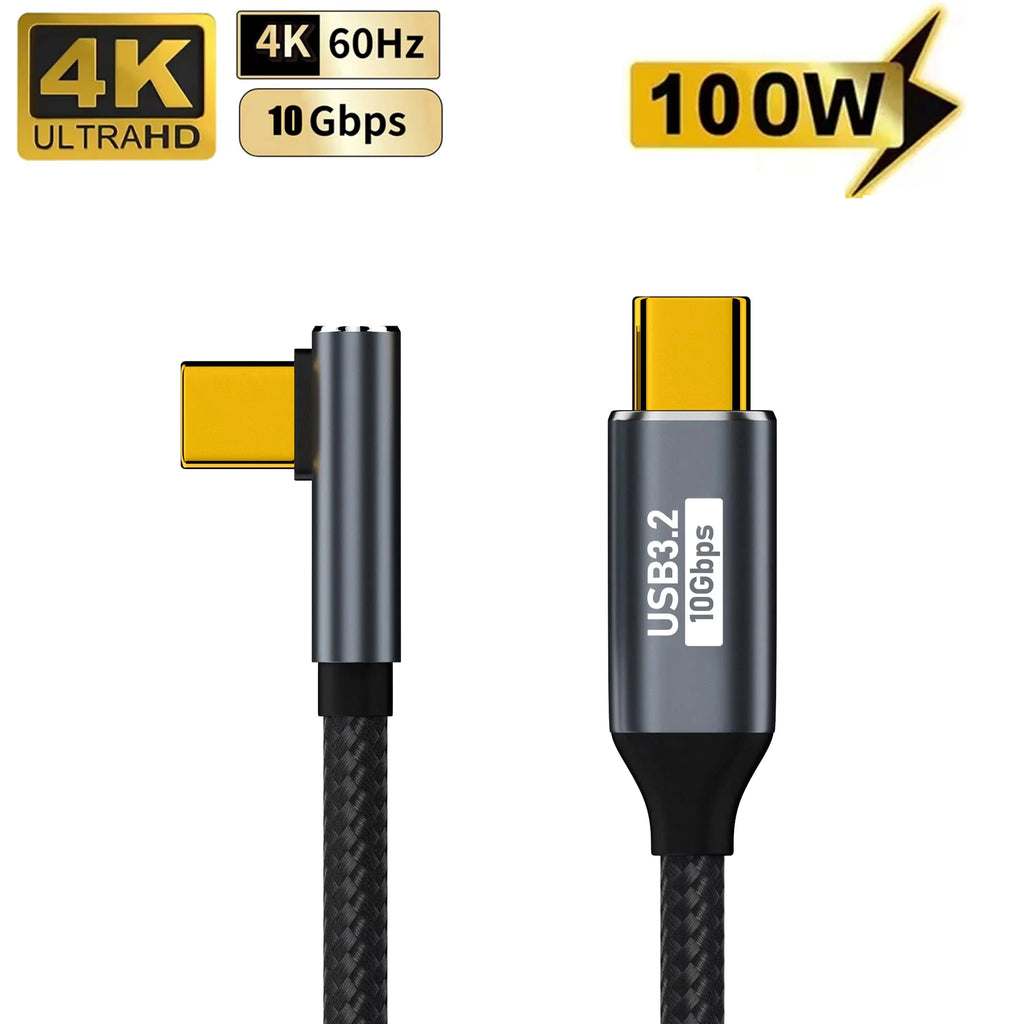100W USB-C Gen2 Cable 10Gbps 4K@60Hz 5A Fast Charging Type-C
