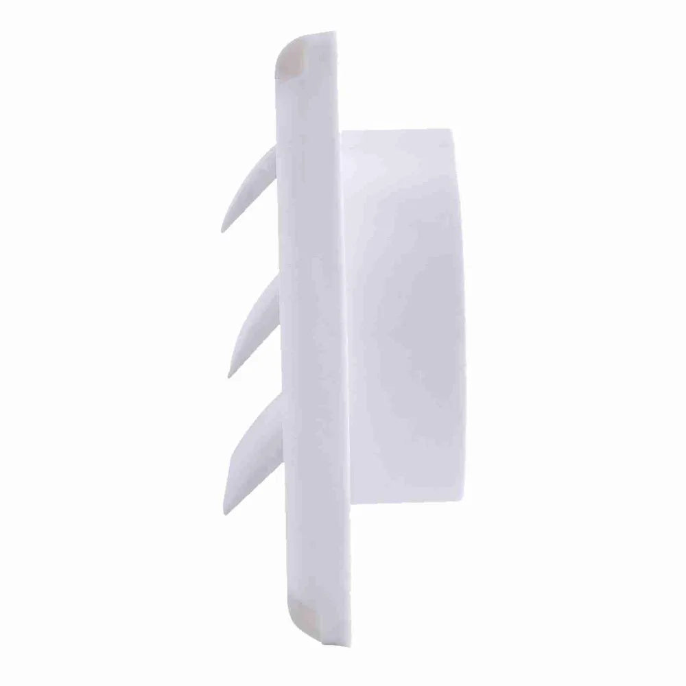 White Plastic Exhaust Vent Cover with Fly Screen & Screws