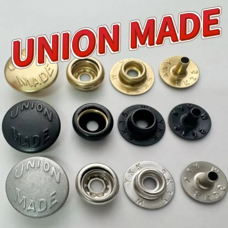 YKK UNIONMADE SK35 All-Copper Metal Large Snap Button – White