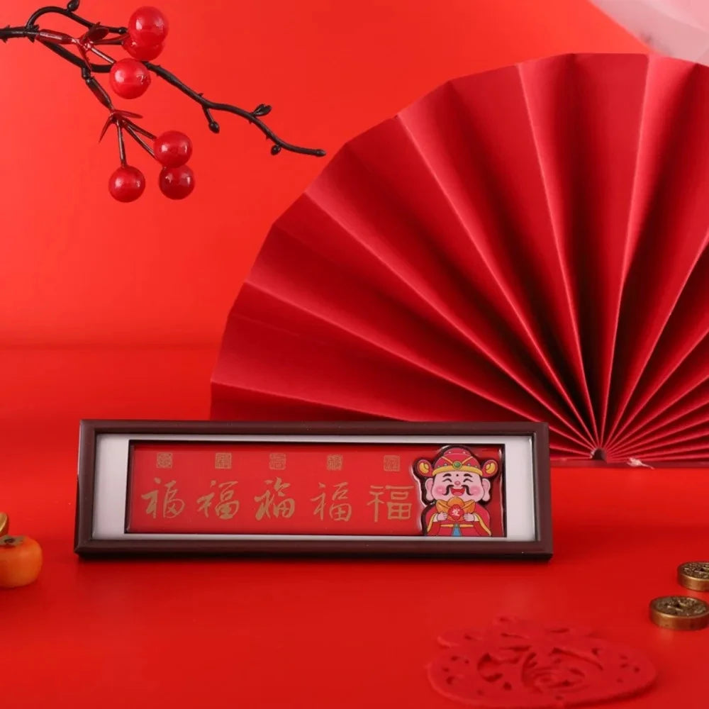 Chinese God of Wealth 3D Magnetic Fridge Couplet Decor