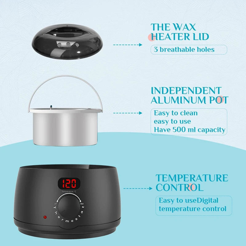 500ml Wax Warmer Machine Digital Display – Hair Removal Pot