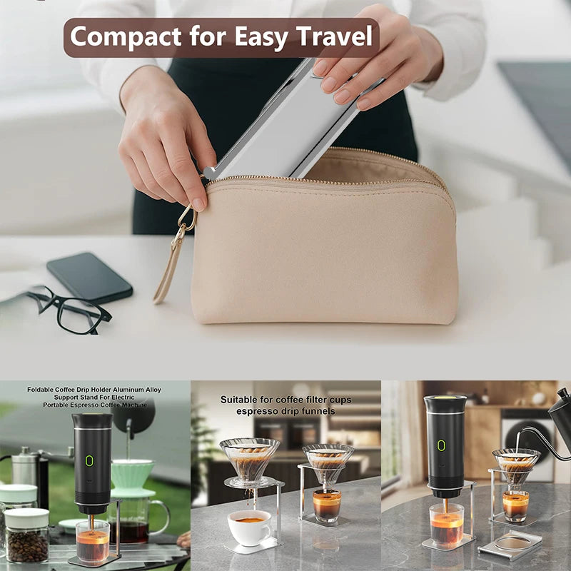 Gmarty Foldable Coffee Maker Stand – Portable Aluminum