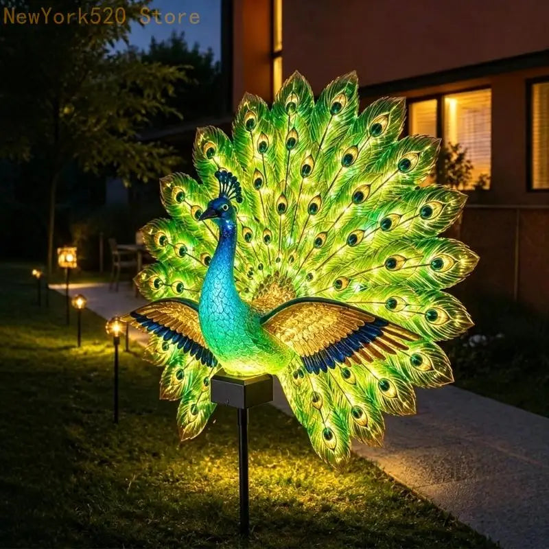 Metal Bird Solar Garden Stake Light – LED Outdoor Accent