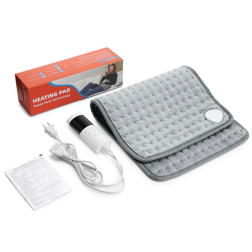VIBE Electric Heating Pad 9-Level Temp 4-Mode Timer 30×60cm