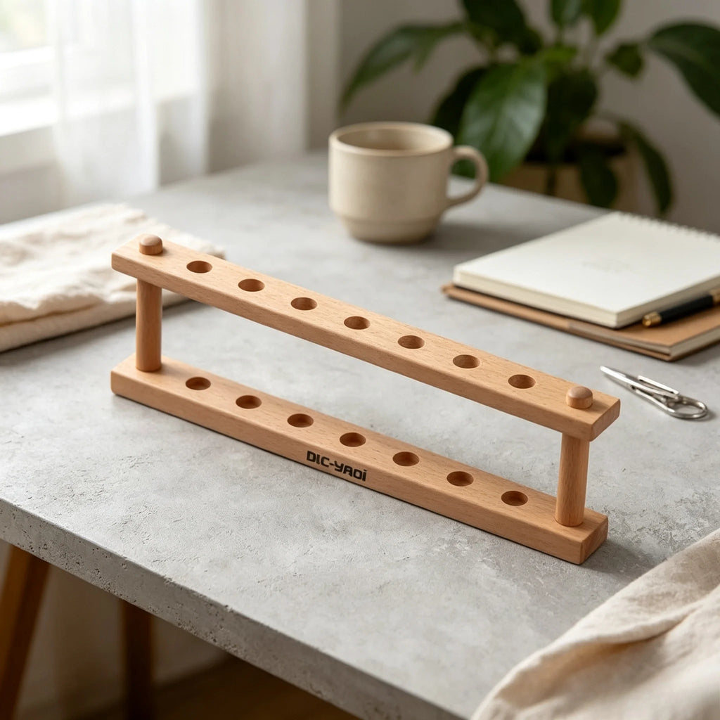 YAQi Beech Wood Safety Razor & Shaving Brush Holder Stand