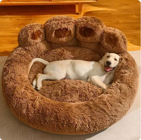 Plush Corduroy Dog Sofa Bed for Medium & Large Breeds