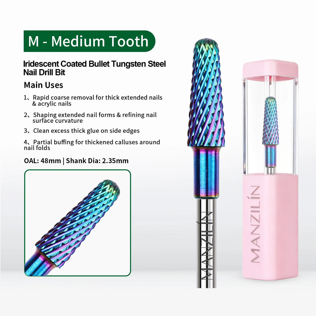 Tungsten Carbide Titanium Nail Drill Bit – Gel & Acrylic Remover
