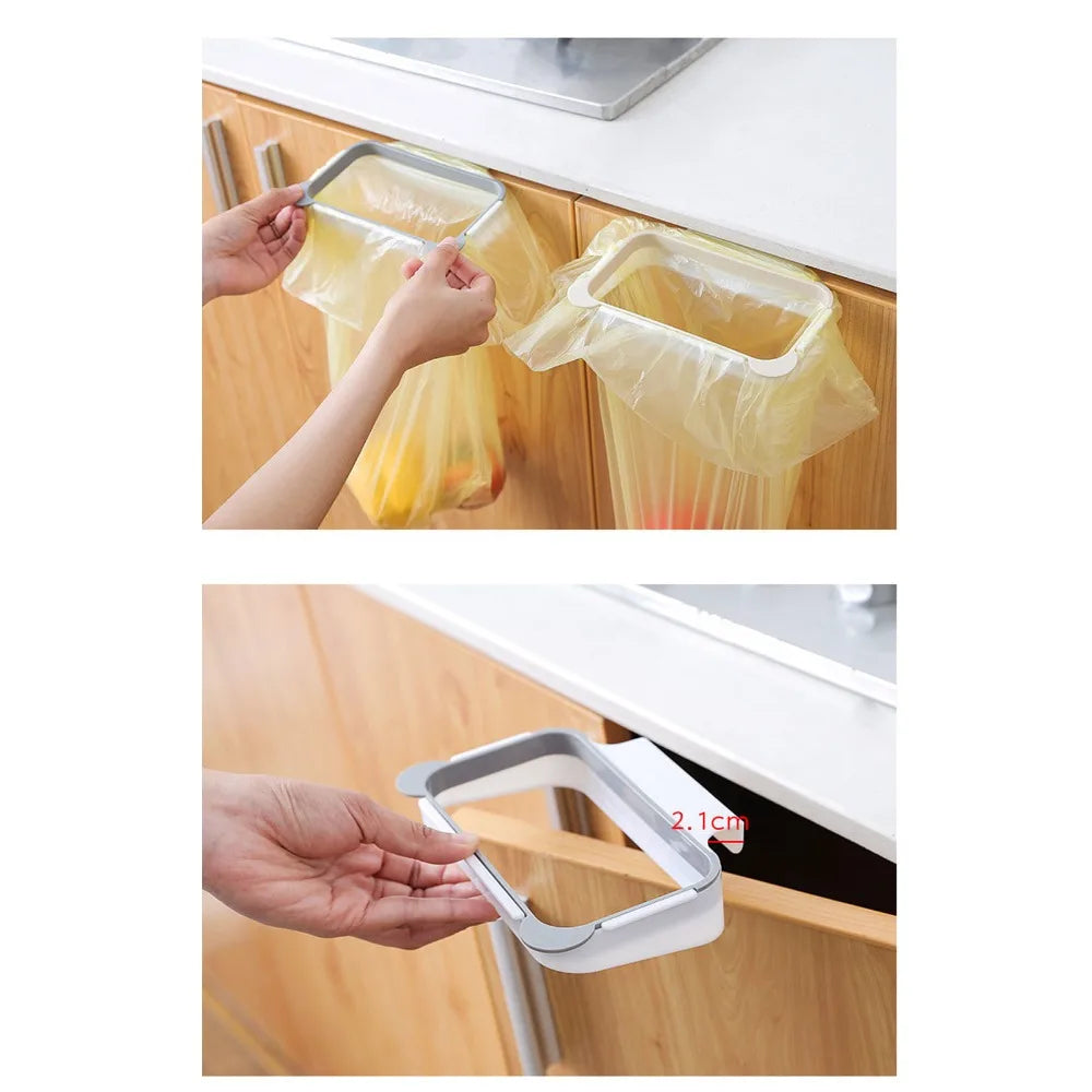 2-Pack Hanging Trash Bag Holder – Cabinet Door Organizer