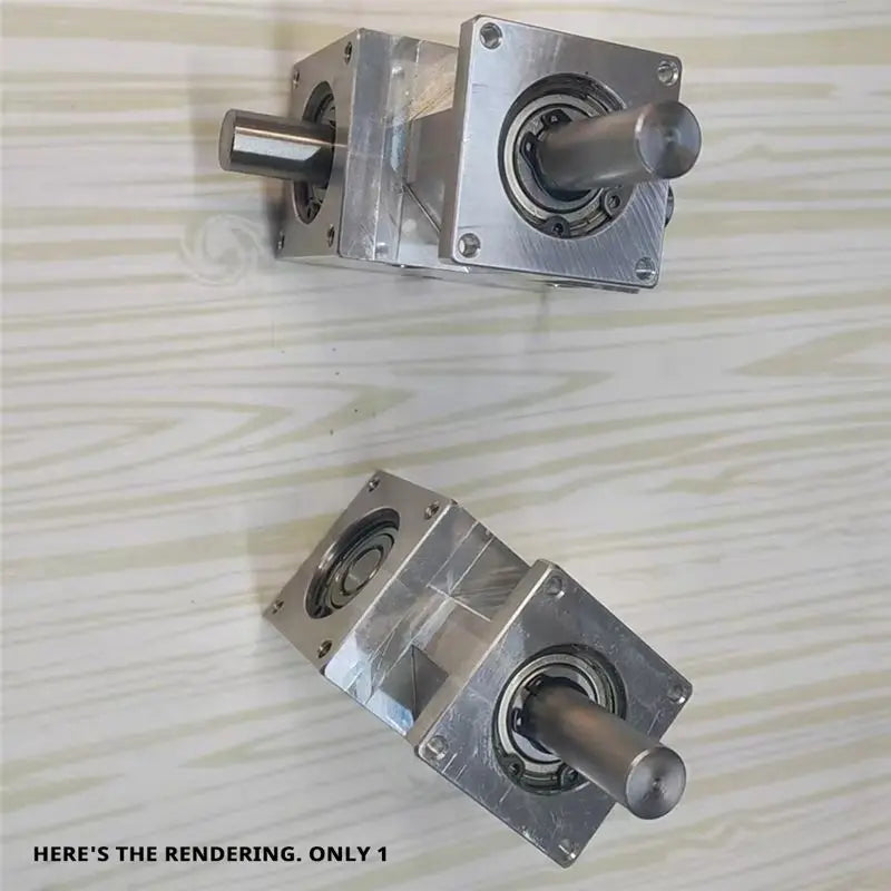 1:1 Small Angle Gearbox Dual Output Spiral Bevel Gear 12MM