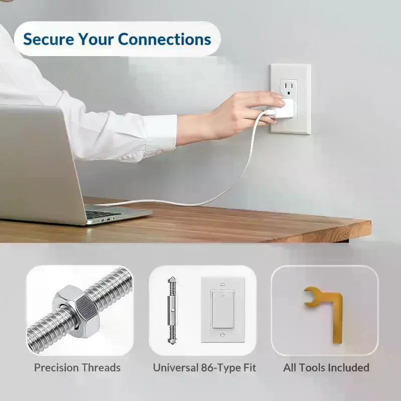 10-Pack 86-Type Wall Socket Box Repair Kit with Wrench