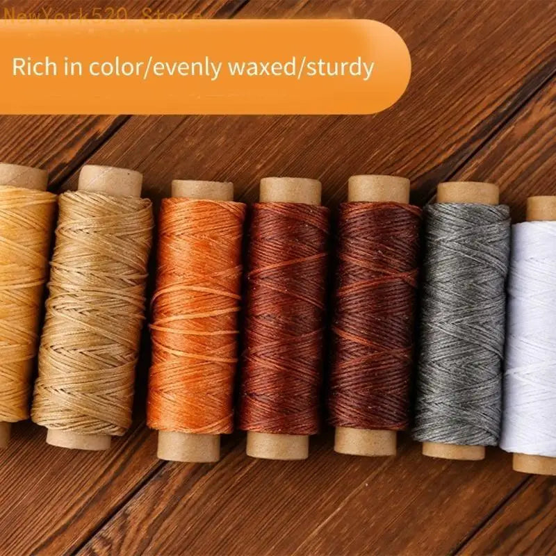 15 Colors Waxed Leather Sewing Thread Set for Crafts