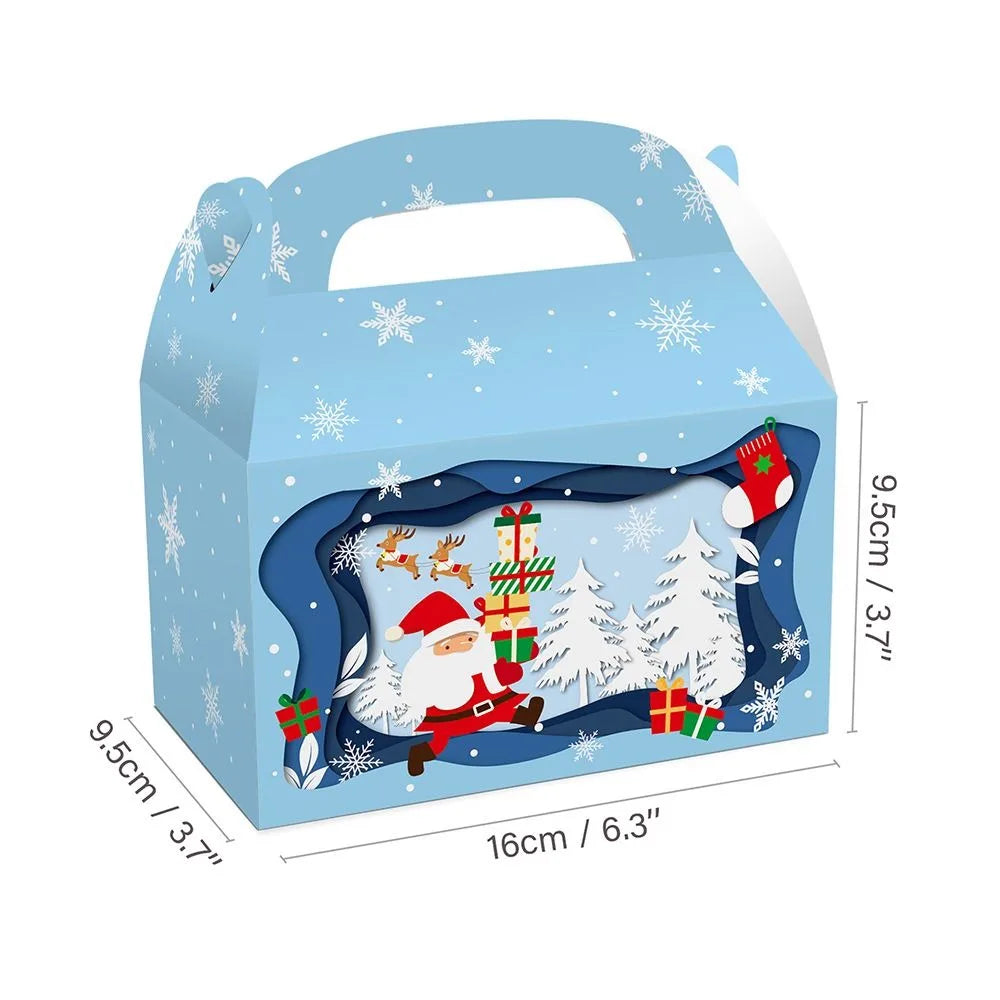 12-Pack Christmas Gift Boxes Foldable Festive Holiday Packaging