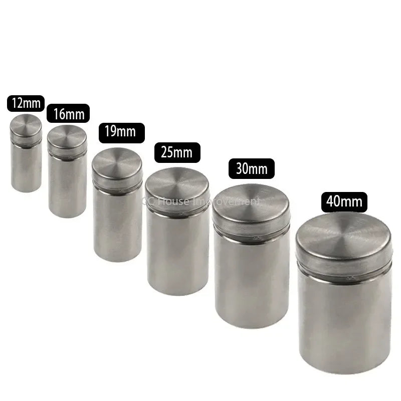 10PCS 19mm Stainless Steel Standoff Screws – Glass & Acrylic Sign