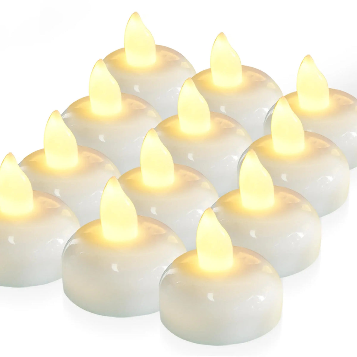 Flameless Floating LED Tealights – Waterproof 12-Pack, 100H