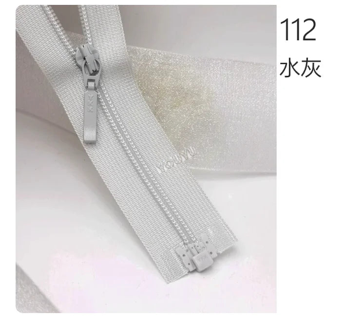 YKK3 Nylon Lace Edge Open-End Zipper 65cm – Self-Locking