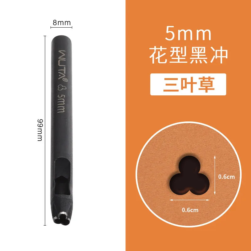 Special-Shaped Leather Punch Set – Floral Star & U-Shape Dies