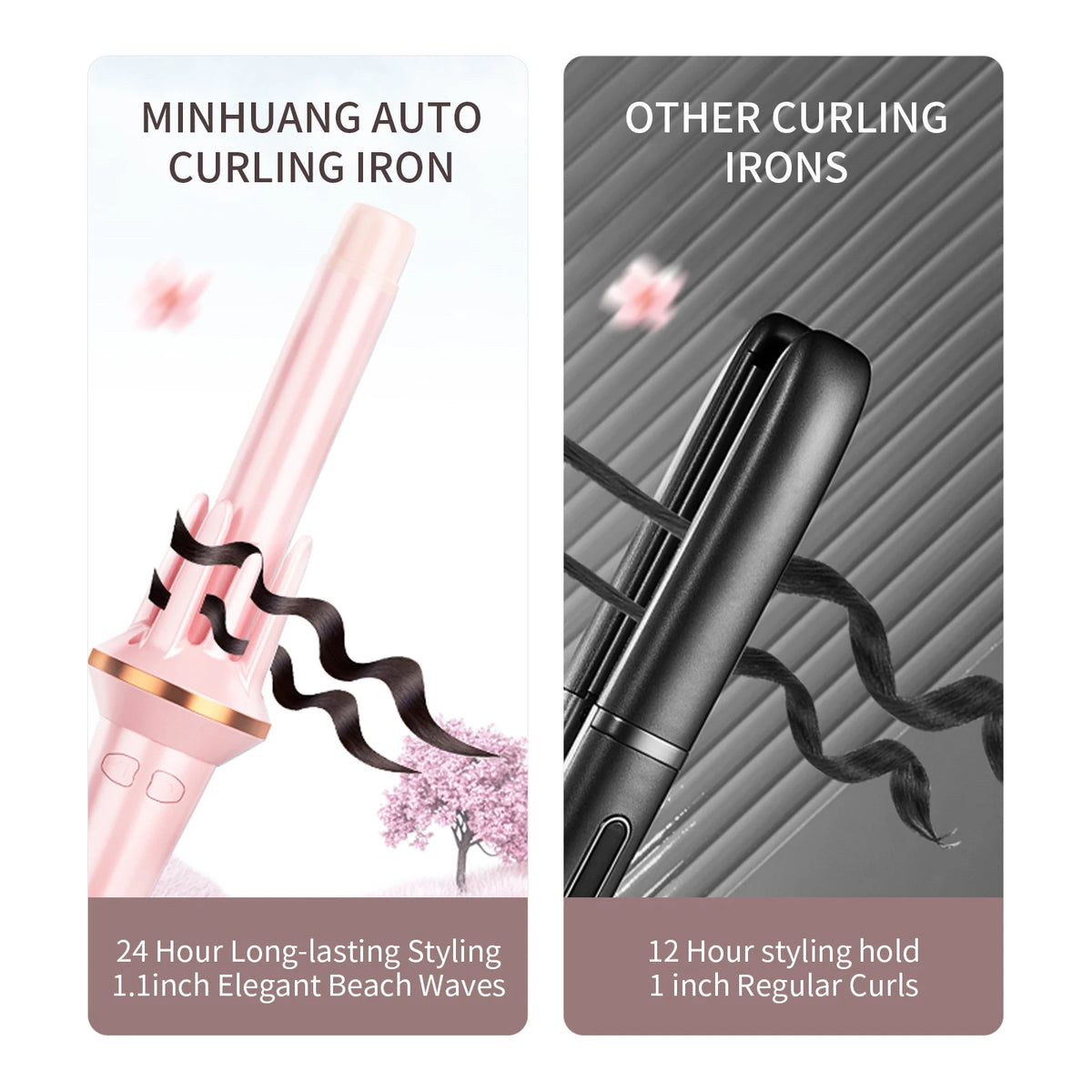 32MM Automatic Curling Iron – 3 Heat Settings, Long-Lasting Curls