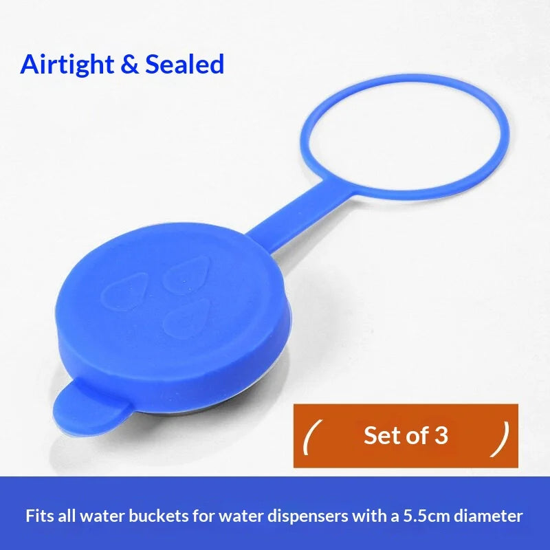 Silicone Water Dispenser Bottle Cap – 3-Layer Leakproof Seal