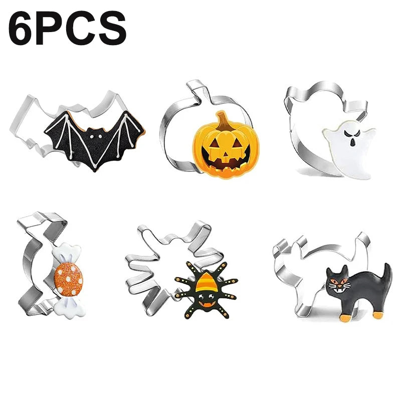 Halloween Cookie Cutters Set – Pumpkin Ghost Bat Stainless Steel