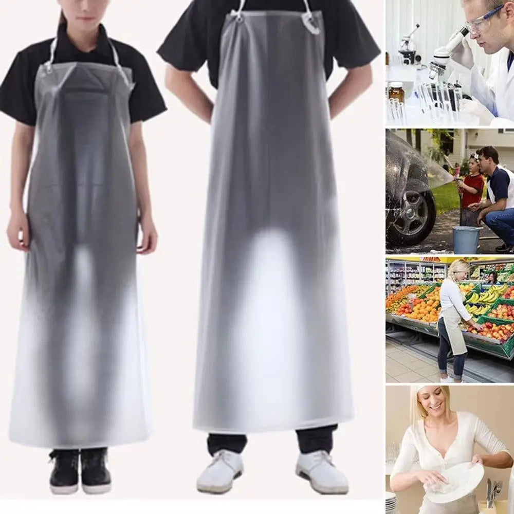 Thickened PVC Kitchen Apron – Waterproof & Oil-Resistant