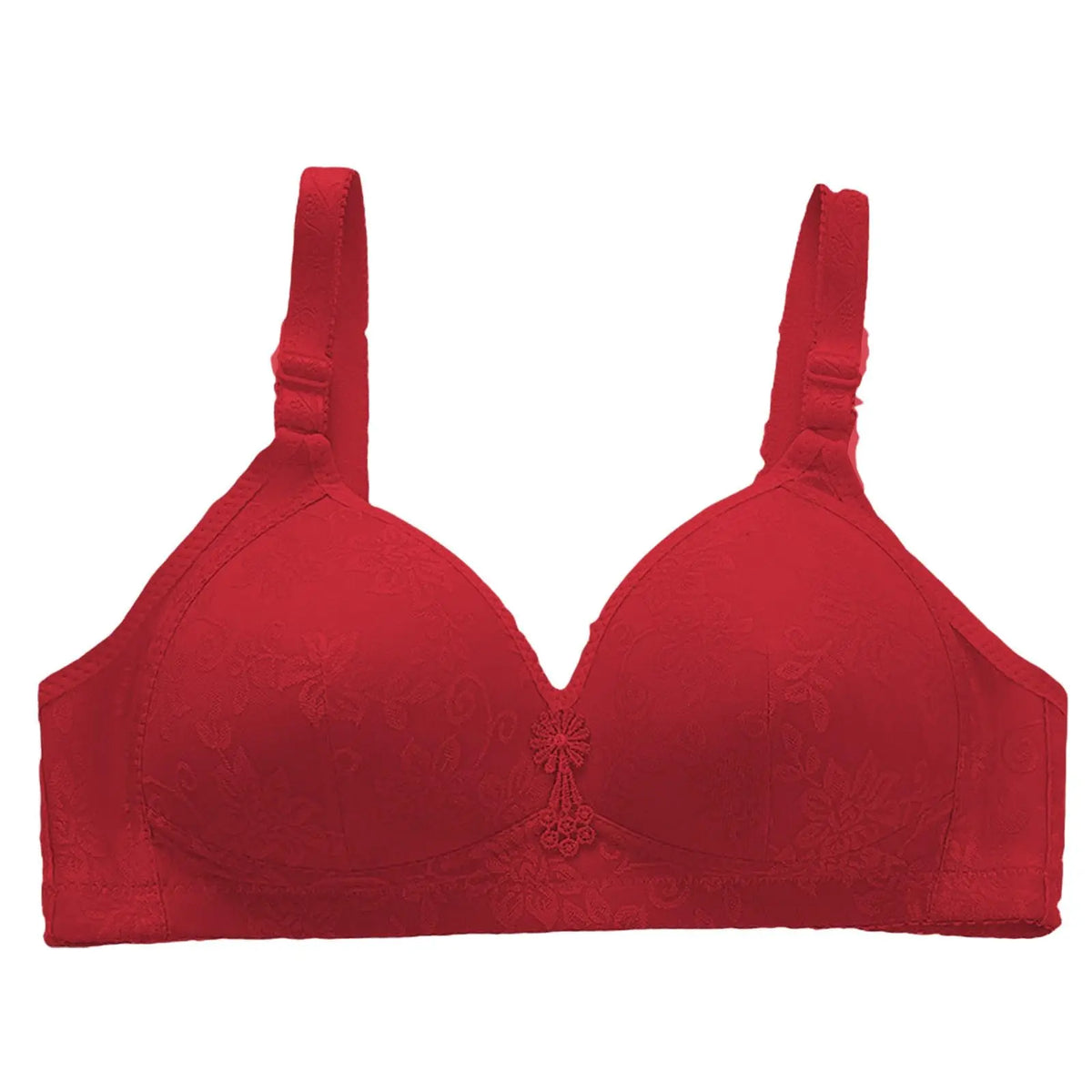 Women's Wire-Free Gathering Bra – Breathable Seamless Half Cup