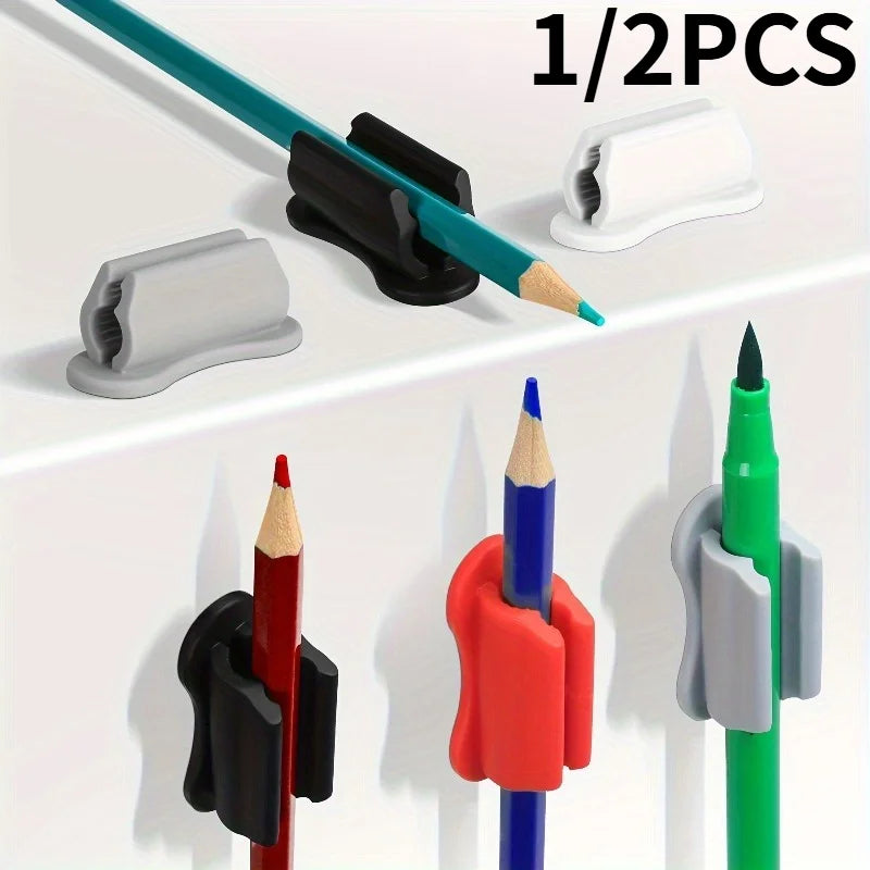 Silicone Adhesive Pen Holders for Desk & Wall – 1/2 Pack