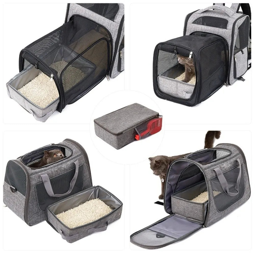 Foldable Waterproof Cat Litter Box – Portable Oxford Cloth