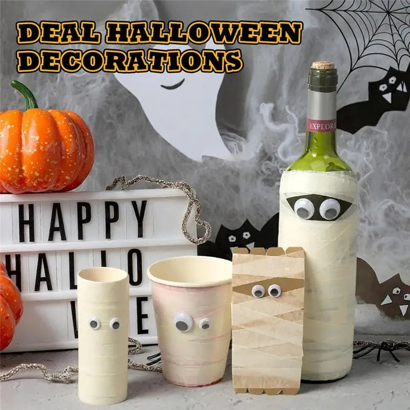 Halloween Masking Tape & 300 Self-Adhesive Googly Eyes Craft Kit