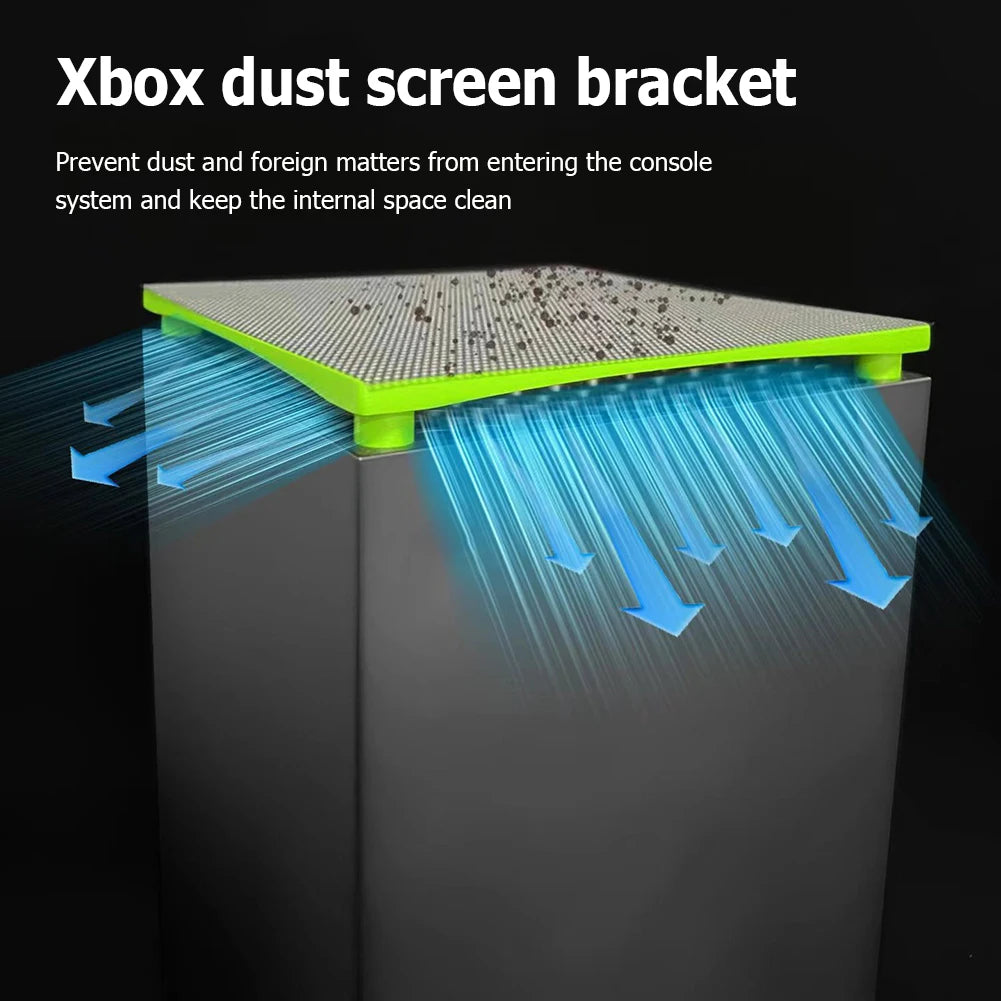 Xbox Series X Dust Filter Cover with 4 Silicone Plugs – PVC