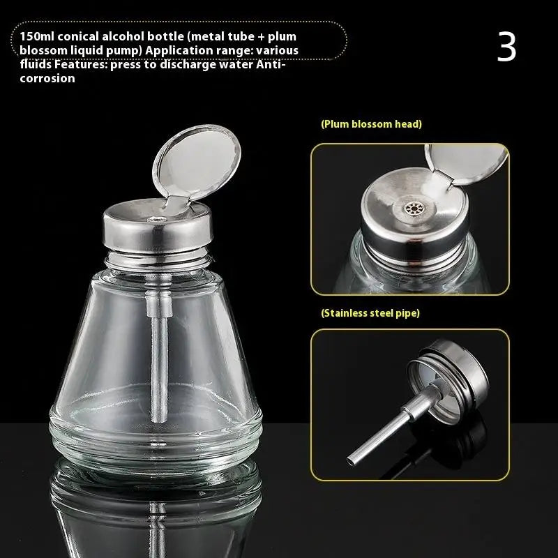 Refillable Glass Pump Dispenser Bottle – Nail Art & Makeup
