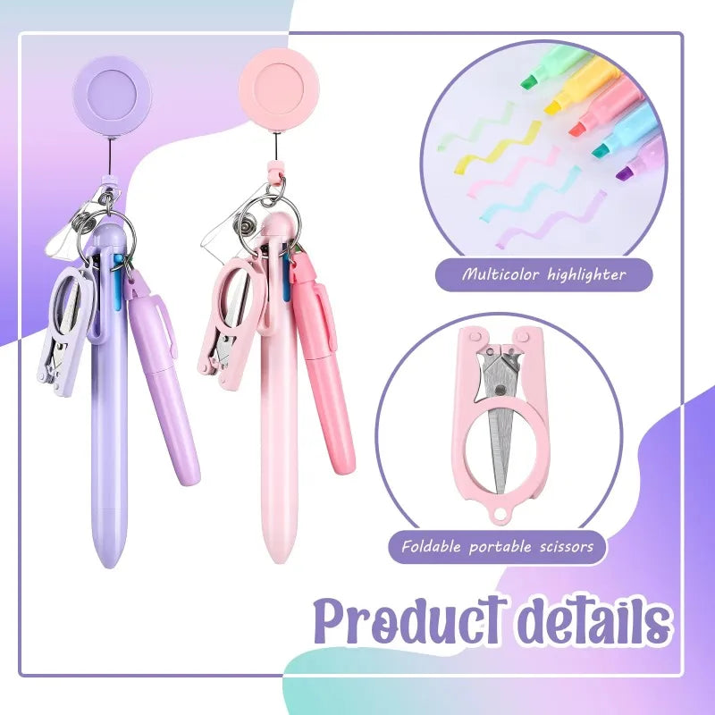 Nurse Pen Set – Badge Clip, Pen, Highlighter & Folding Scissors