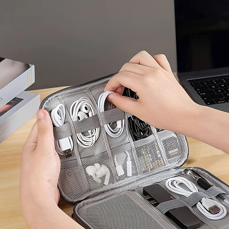 Travel Cable Organizer Bag – Electronics Accessories Case