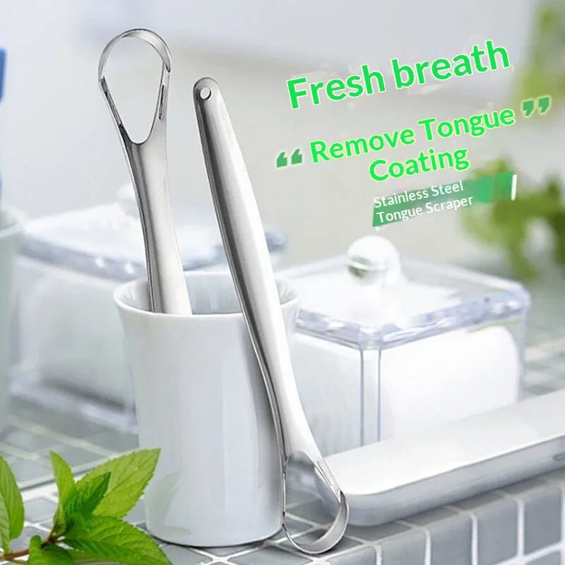 Stainless Steel Tongue Scraper – Fresh Breath Oral Care Tool
