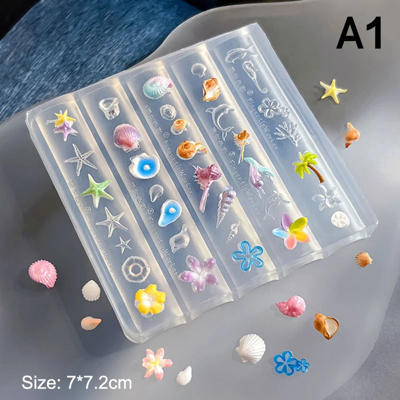 Starfish Shell Flower Silicone Mold – Nail Art & DIY Resin