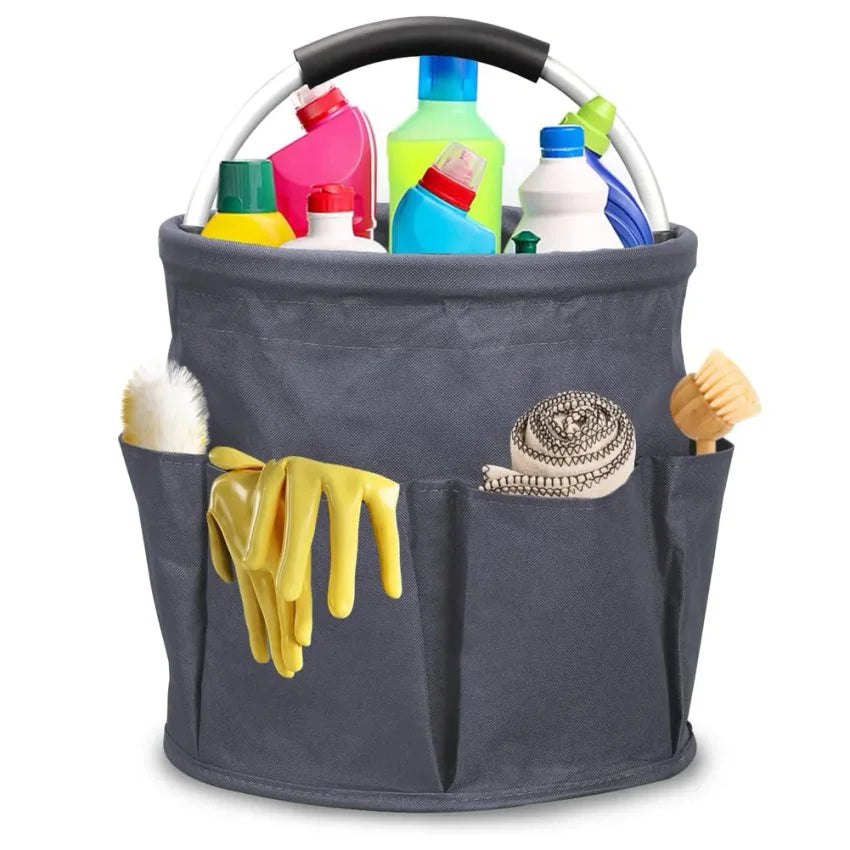 VIBE 17L Foldable Cleaning Caddy Bucket with Handle Organizer