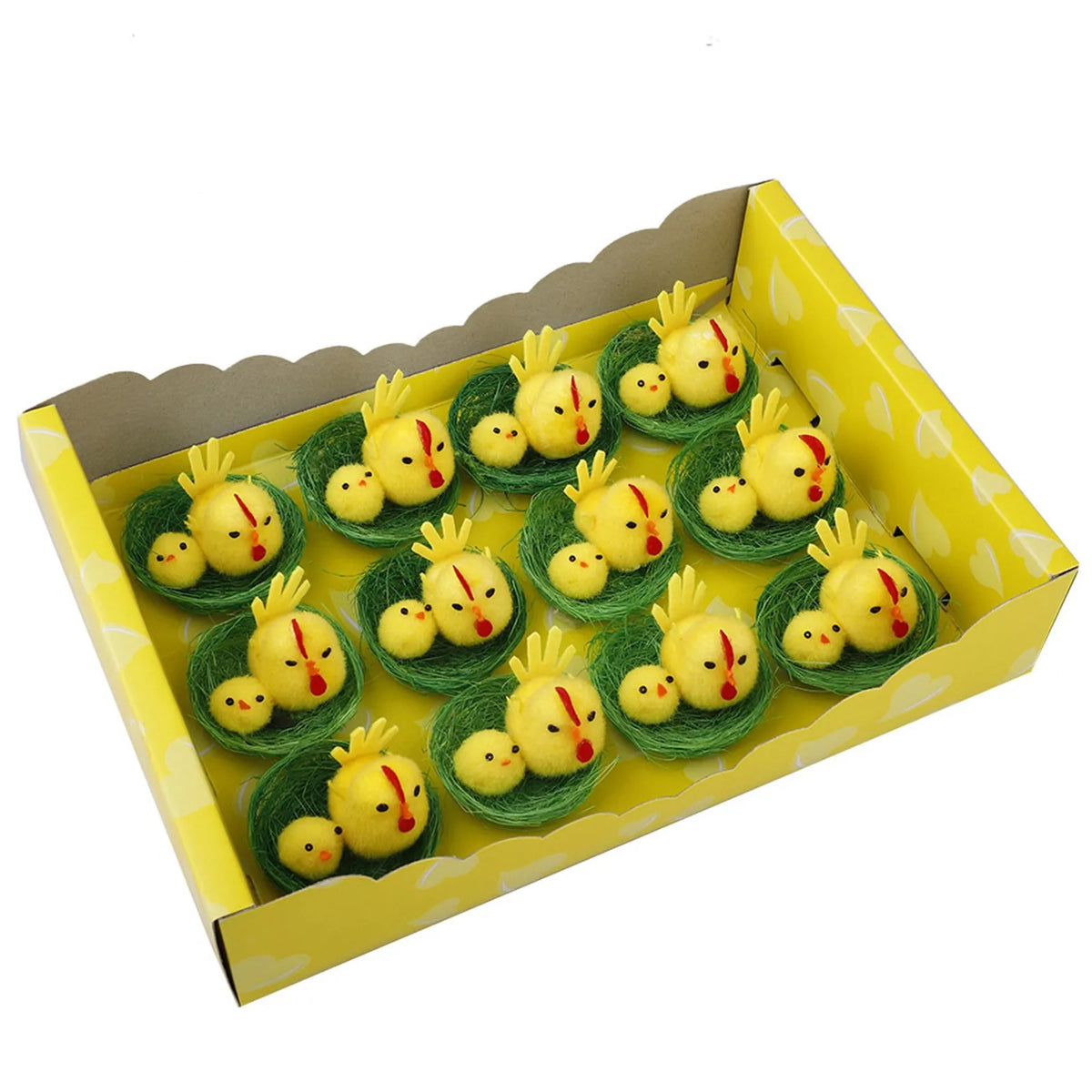 12-Pack Mini Easter Chick Decorations – Cute Spring Gift Box
